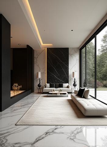 Luxe villa woonkamer
