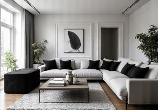 Modern ingerichte woonruimte
